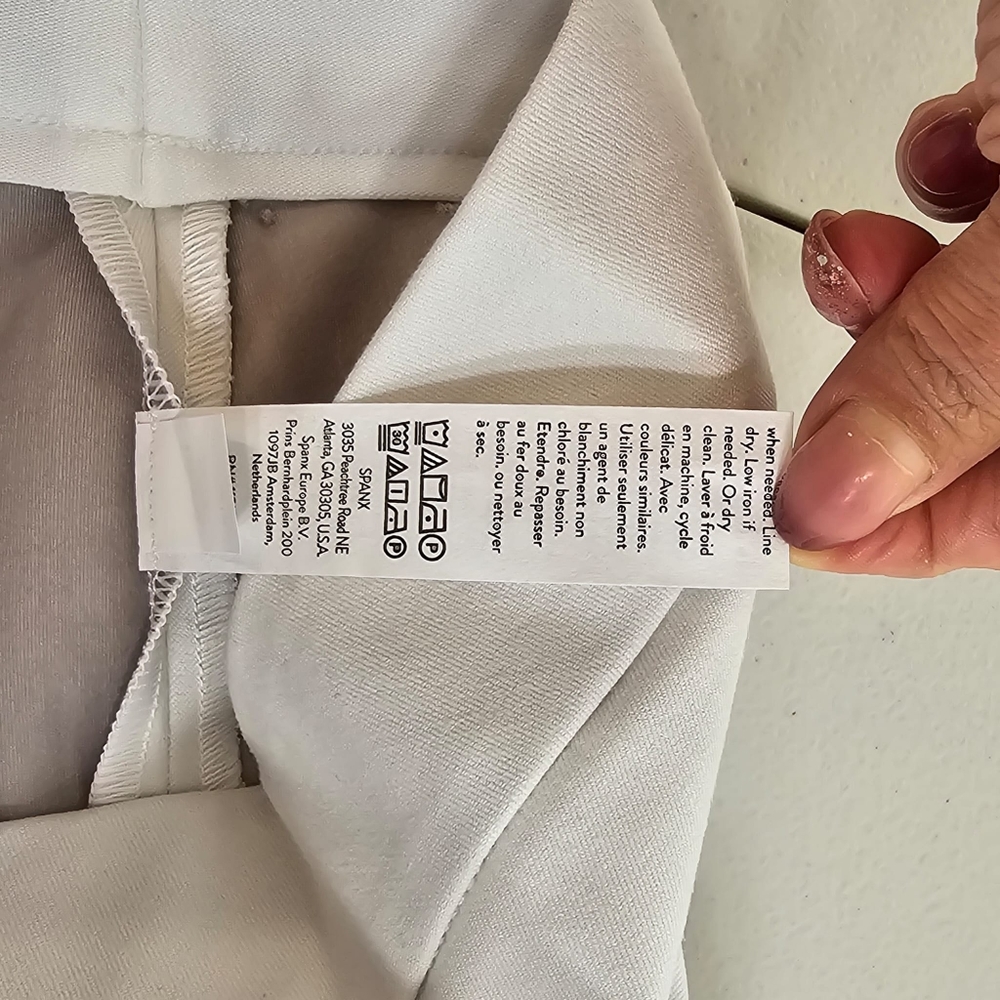 SPANX White Cropped Ankle Ponte Pants - Picture 3 of 9